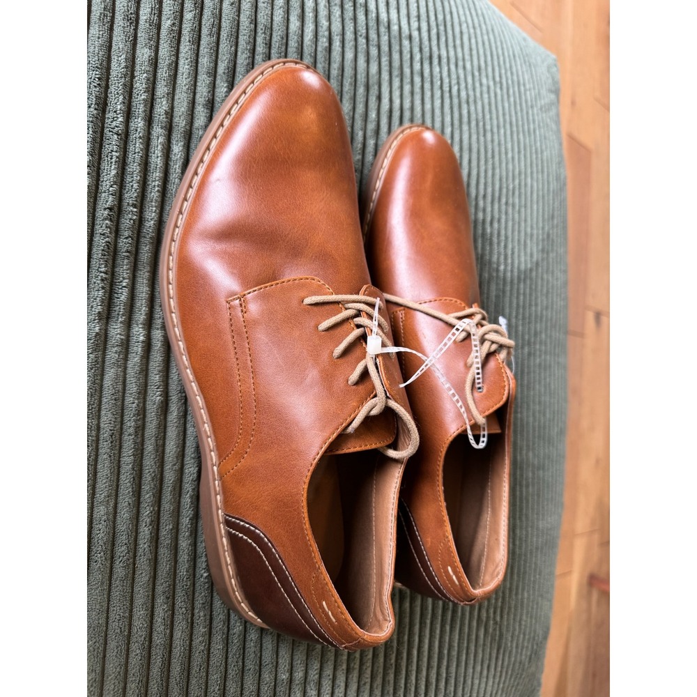 Parker & Sky Brown Leather Oxford‎ Dress Shoes Lace Up Size 11